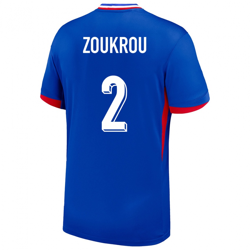 Niño Camiseta Francia Tanguy Zoukrou #2 Azul 1ª Equipación 24-26 La Camisa México