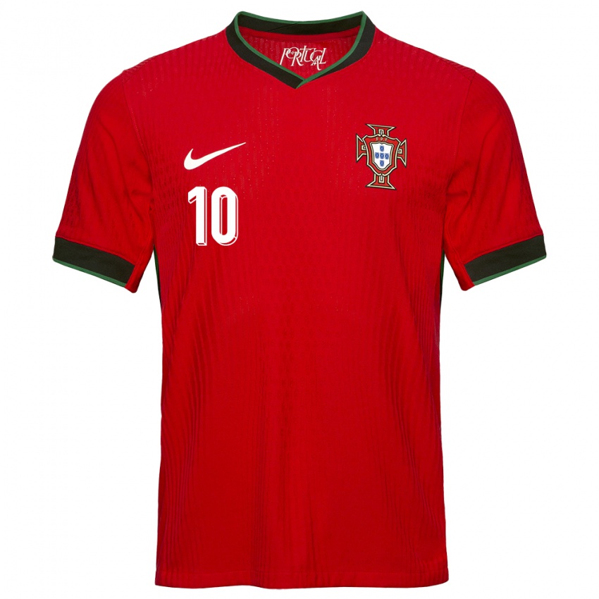 Niño Camiseta Portugal Jessica Silva #10 Rojo 1ª Equipación 24-26 La Camisa México