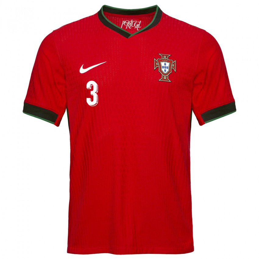 Niño Camiseta Portugal Pepe #3 Rojo 1ª Equipación 24-26 La Camisa México