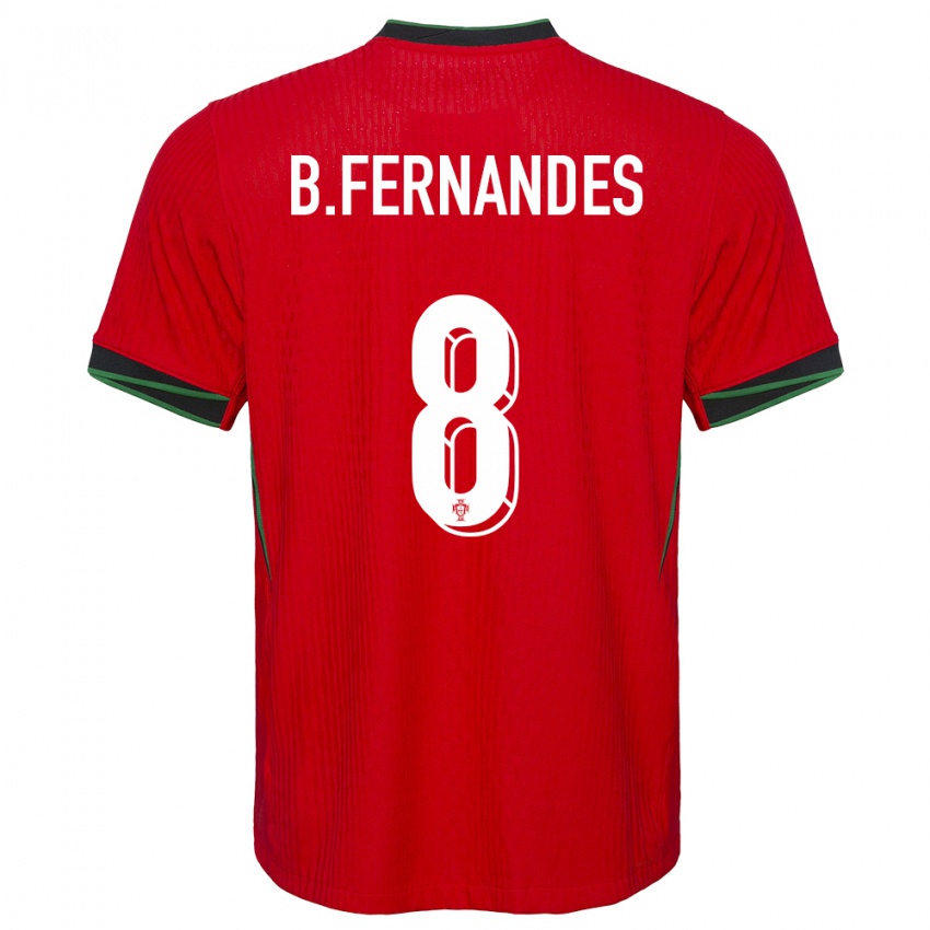 Niño Camiseta Portugal Bruno Fernandes #8 Rojo 1ª Equipación 24-26 La Camisa México