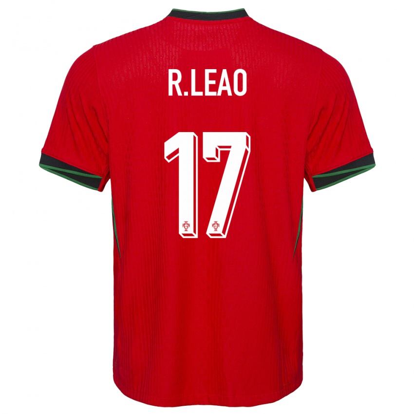 Niño Camiseta Portugal Rafael Leao #17 Rojo 1ª Equipación 24-26 La Camisa México