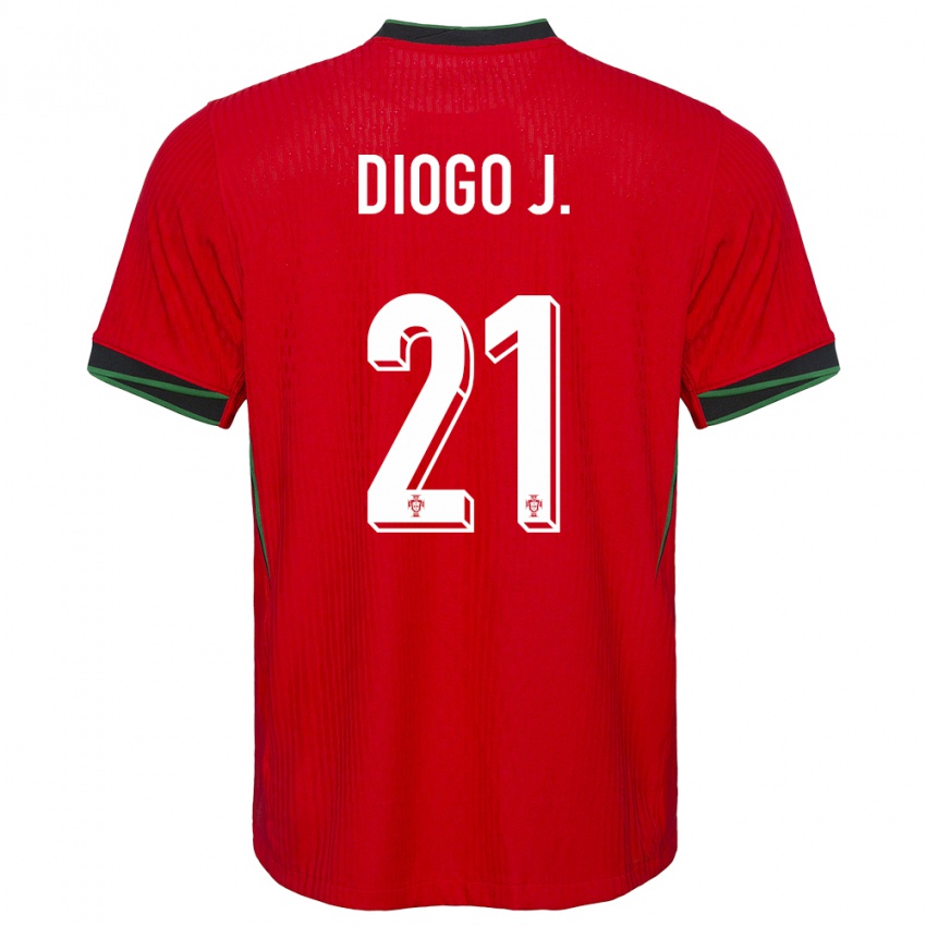 Niño Camiseta Portugal Diogo Jota #21 Rojo 1ª Equipación 24-26 La Camisa México