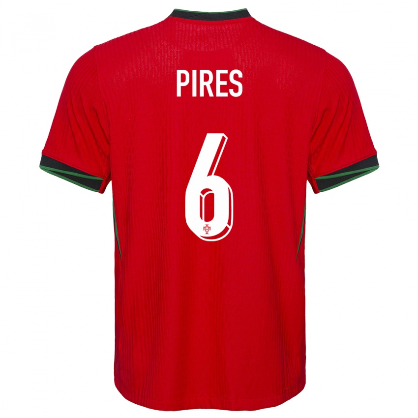 Niño Camiseta Portugal Suzane Pires #6 Rojo 1ª Equipación 24-26 La Camisa México