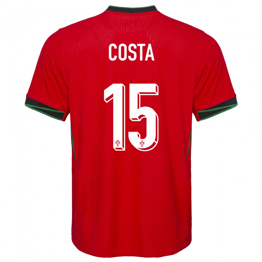 Niño Camiseta Portugal Carole Costa #15 Rojo 1ª Equipación 24-26 La Camisa México