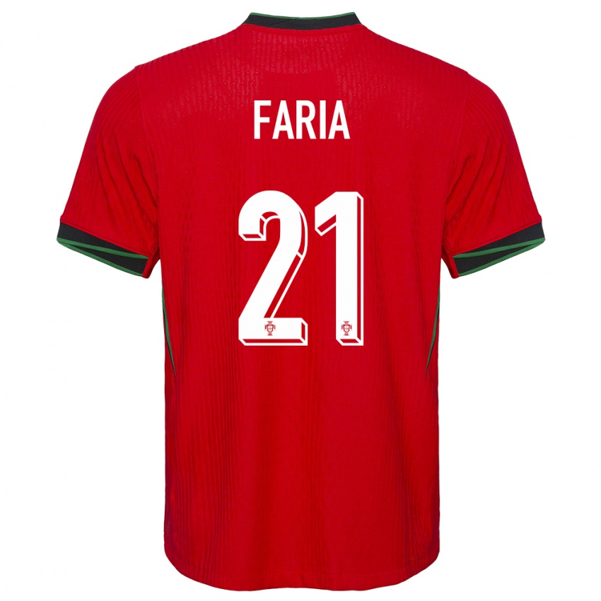 Niño Camiseta Portugal Andreia Faria #21 Rojo 1ª Equipación 24-26 La Camisa México