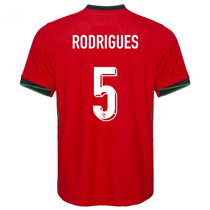 Niño Camiseta Portugal Rafael Rodrigues #5 Rojo 1ª Equipación 24-26 La Camisa México