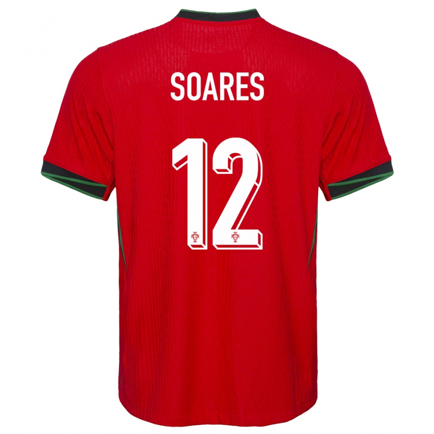 Niño Camiseta Portugal Samuel Soares #12 Rojo 1ª Equipación 24-26 La Camisa México