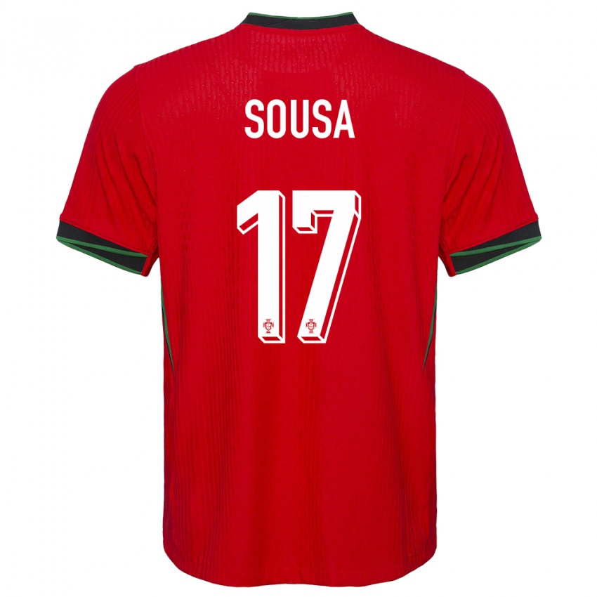 Niño Camiseta Portugal Vasco Sousa #17 Rojo 1ª Equipación 24-26 La Camisa México