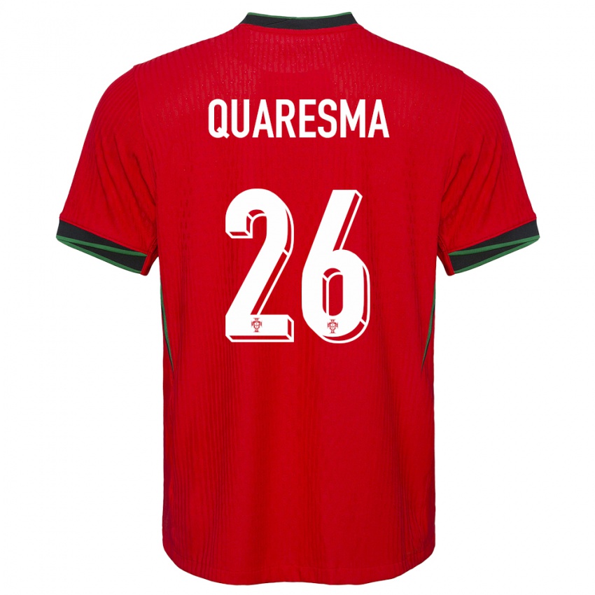 Niño Camiseta Portugal Eduardo Quaresma #26 Rojo 1ª Equipación 24-26 La Camisa México