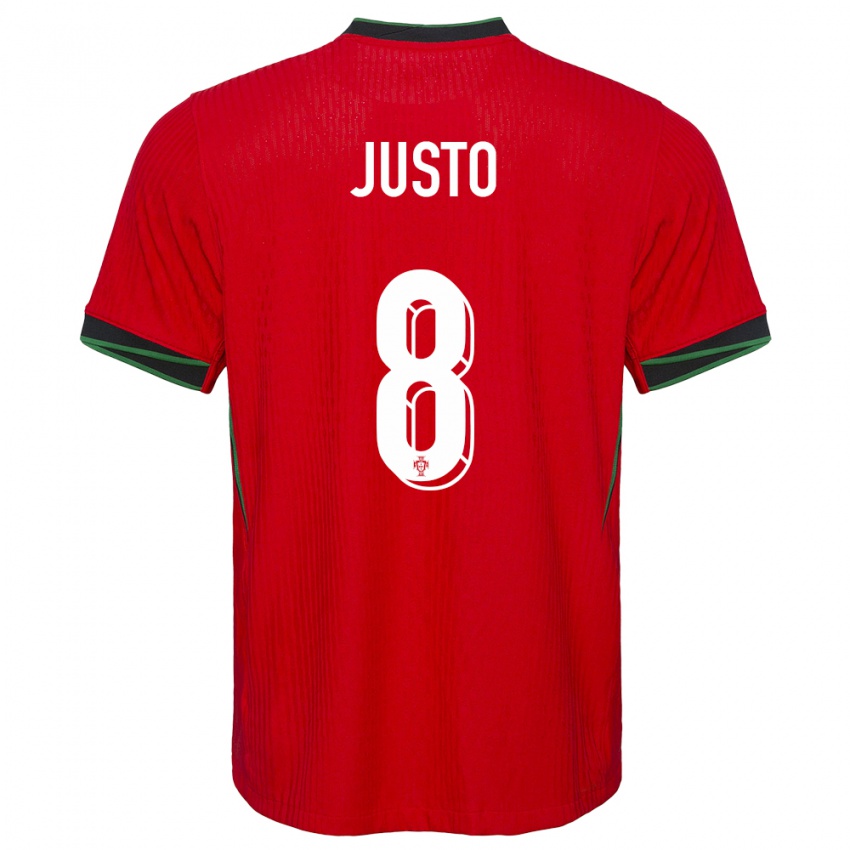 Niño Camiseta Portugal Samuel Justo #8 Rojo 1ª Equipación 24-26 La Camisa México