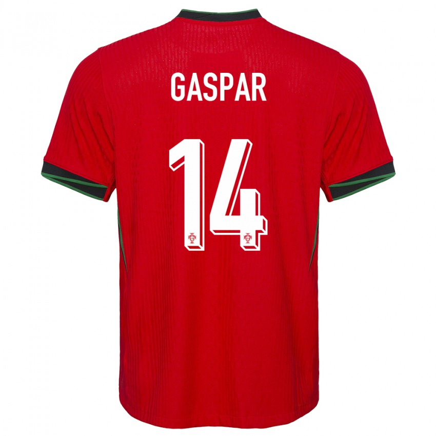 Niño Camiseta Portugal Guilherme Gaspar #14 Rojo 1ª Equipación 24-26 La Camisa México