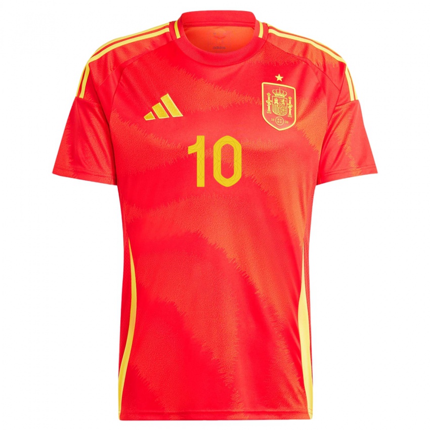 Niño Camiseta España Marco Asensio #10 Rojo 1ª Equipación 24-26 La Camisa México