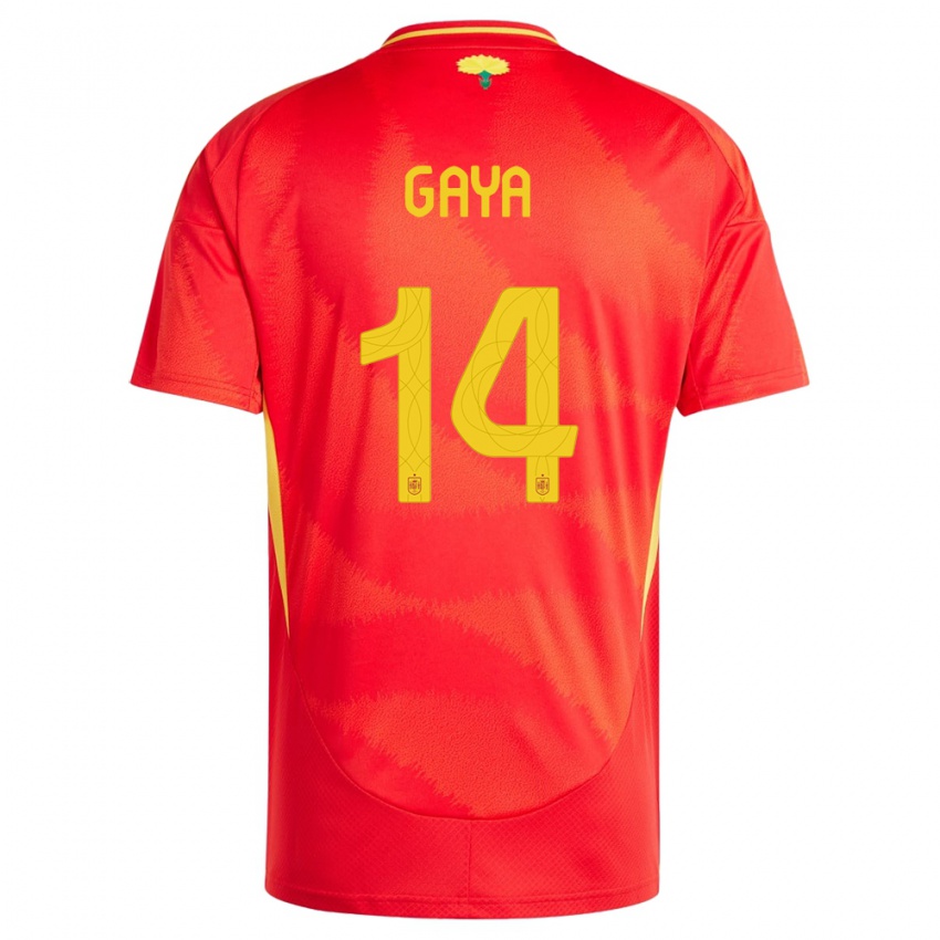 Niño Camiseta España Jose Gaya #14 Rojo 1ª Equipación 24-26 La Camisa México