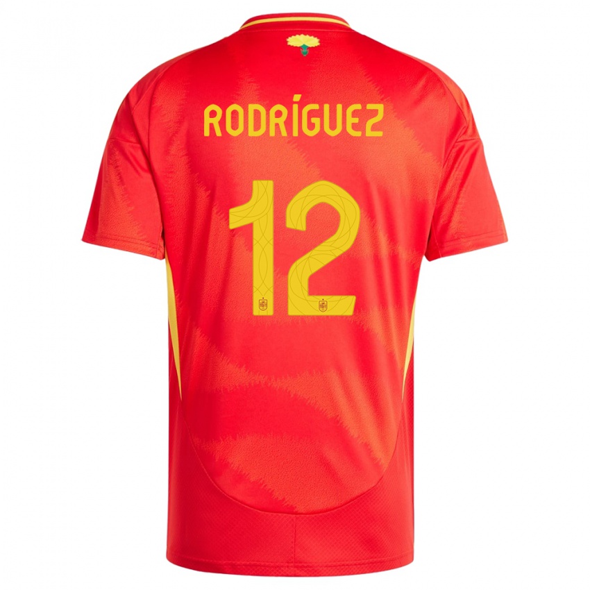 Niño Camiseta España Lucia Rodriguez #12 Rojo 1ª Equipación 24-26 La Camisa México