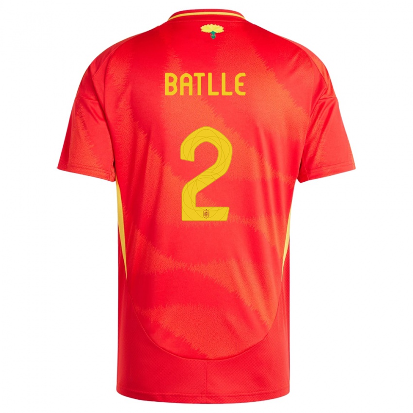 Niño Camiseta España Ona Batlle #2 Rojo 1ª Equipación 24-26 La Camisa México