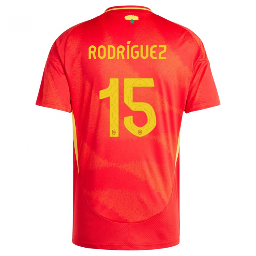 Niño Camiseta España Dani Rodriguez #15 Rojo 1ª Equipación 24-26 La Camisa México