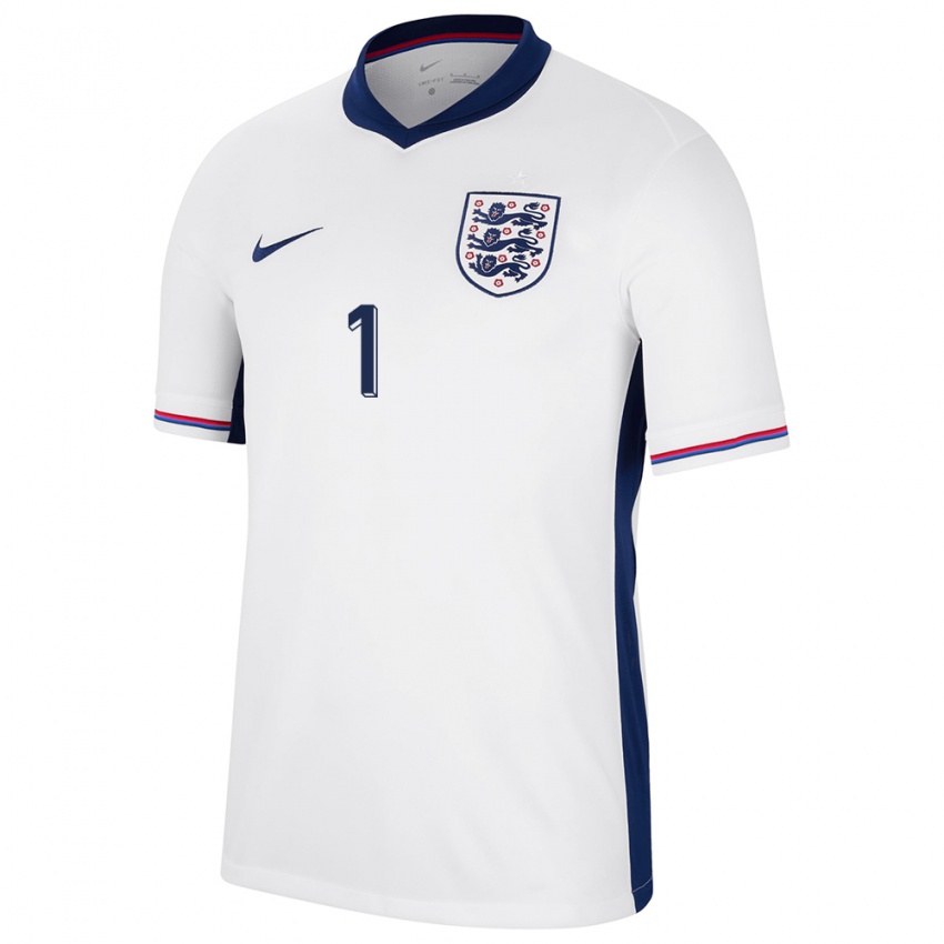 Niño Camiseta Inglaterra James Beadle #1 Blanco 1ª Equipación 24-26 La Camisa México