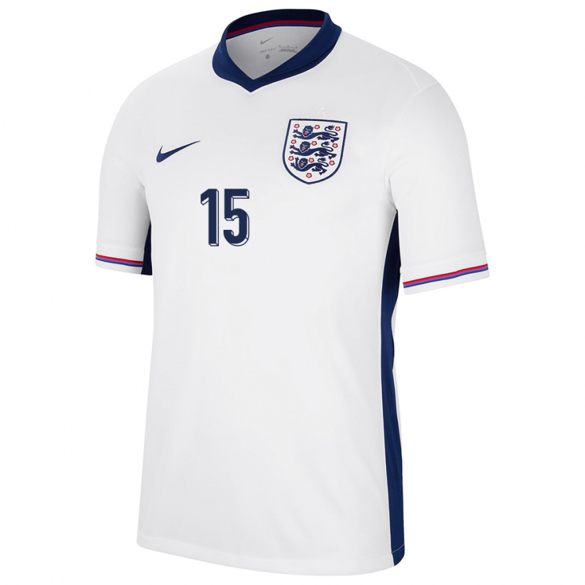 Niño Camiseta Inglaterra Lucy Parker #15 Blanco 1ª Equipación 24-26 La Camisa México