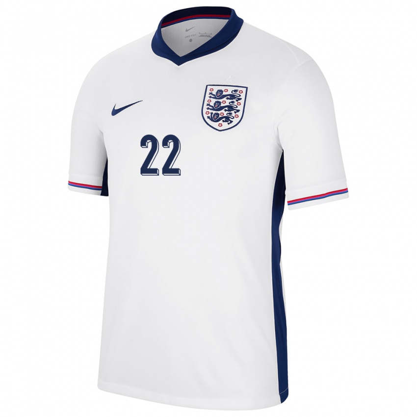 Niño Camiseta Inglaterra Tammy Abraham #22 Blanco 1ª Equipación 24-26 La Camisa México