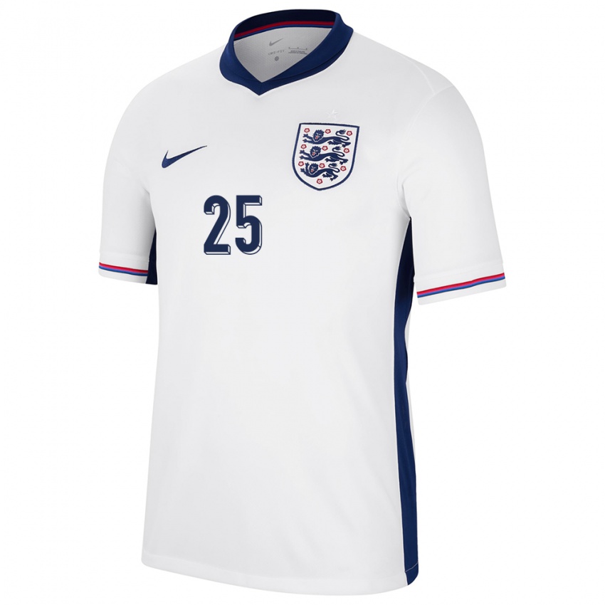 Niño Camiseta Inglaterra Adam Wharton #25 Blanco 1ª Equipación 24-26 La Camisa México