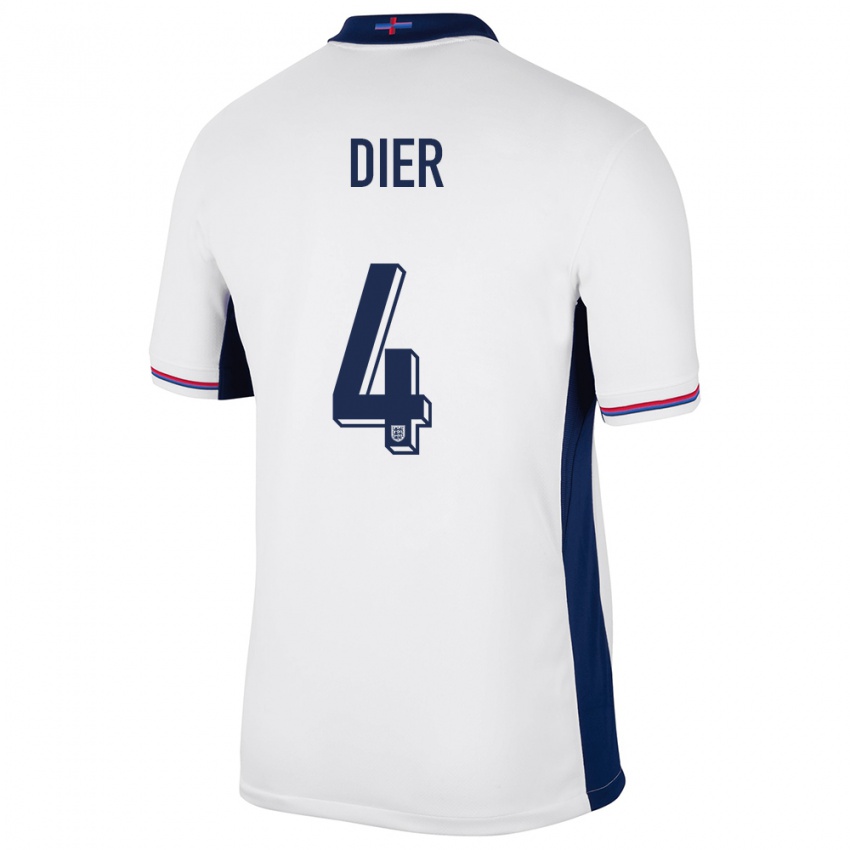 Niño Camiseta Inglaterra Eric Dier #4 Blanco 1ª Equipación 24-26 La Camisa México