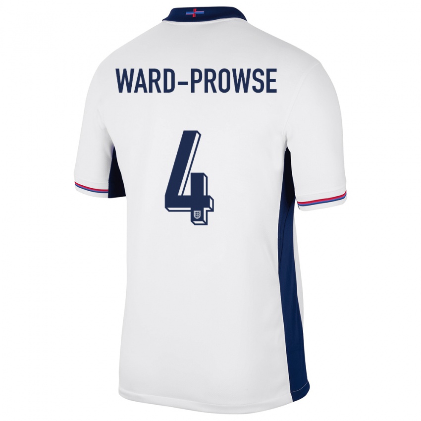 Niño Camiseta Inglaterra James Ward-Prowse #4 Blanco 1ª Equipación 24-26 La Camisa México