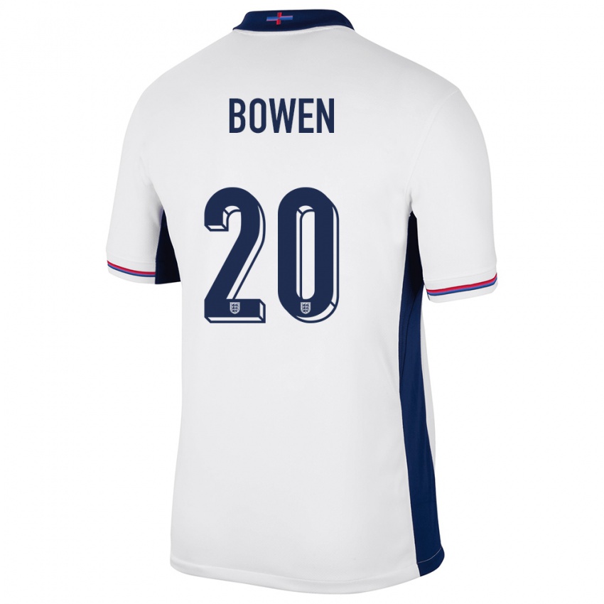 Niño Camiseta Inglaterra Jarrod Bowen #20 Blanco 1ª Equipación 24-26 La Camisa México