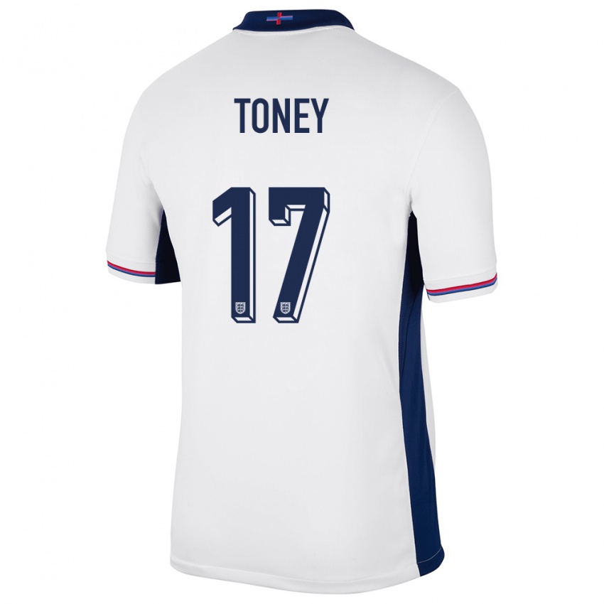 Niño Camiseta Inglaterra Ivan Toney #17 Blanco 1ª Equipación 24-26 La Camisa México