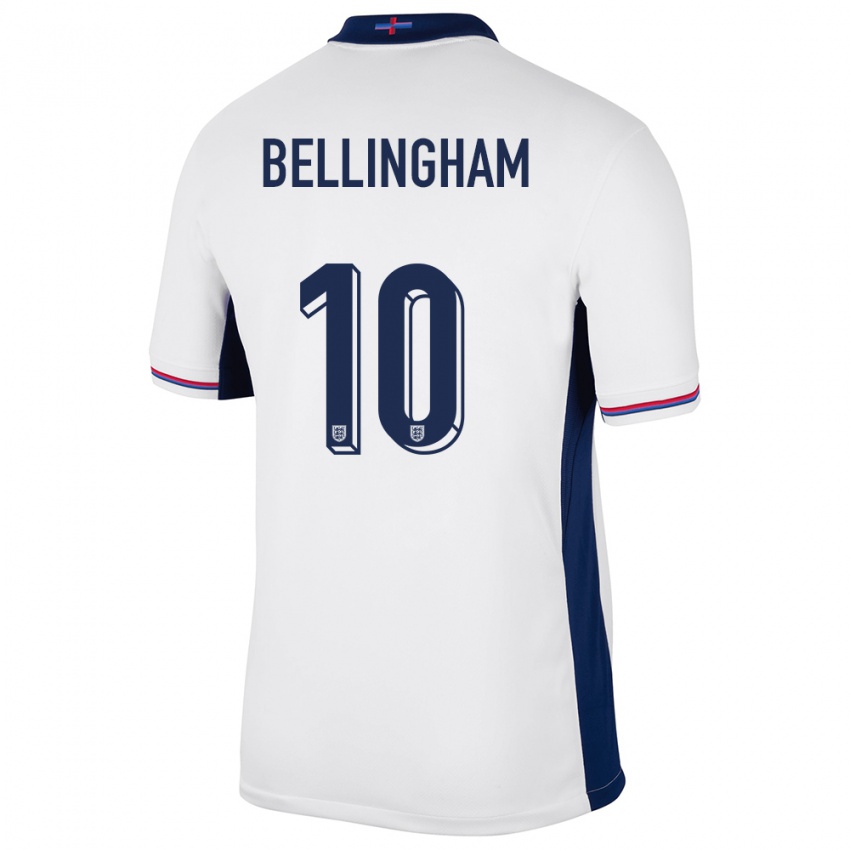 Niño Camiseta Inglaterra Jude Bellingham #10 Blanco 1ª Equipación 24-26 La Camisa México