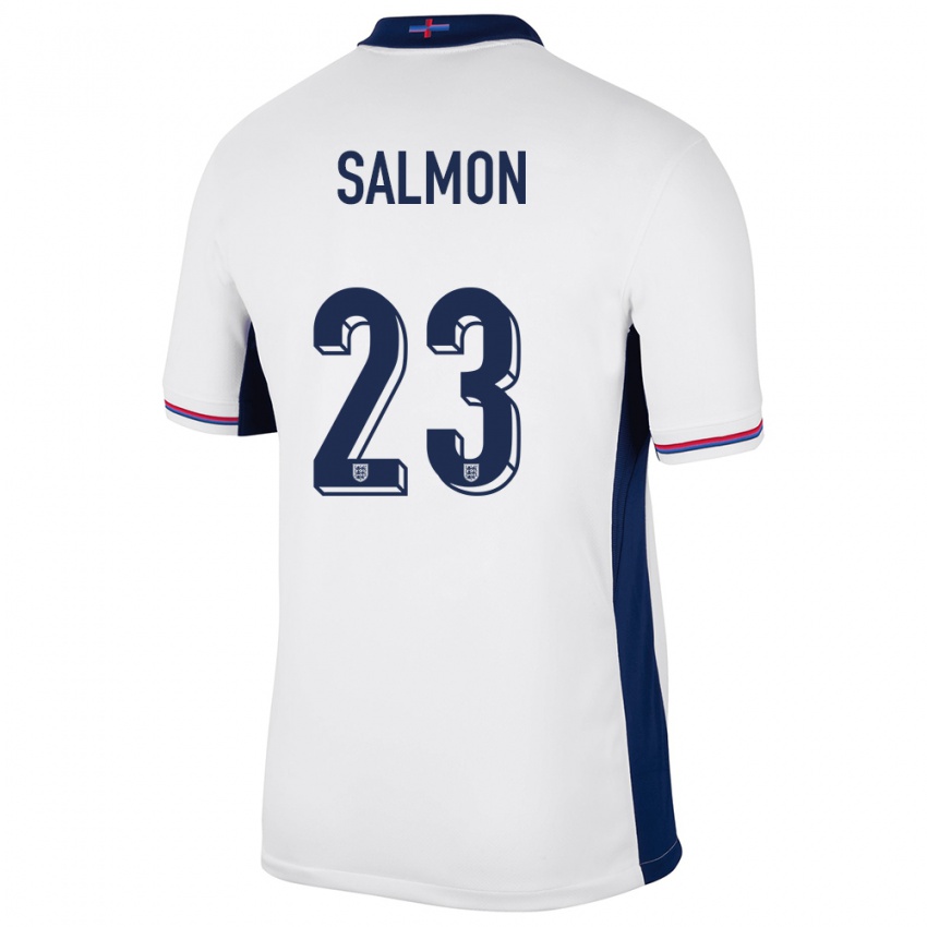 Niño Camiseta Inglaterra Ebony Salmon #23 Blanco 1ª Equipación 24-26 La Camisa México