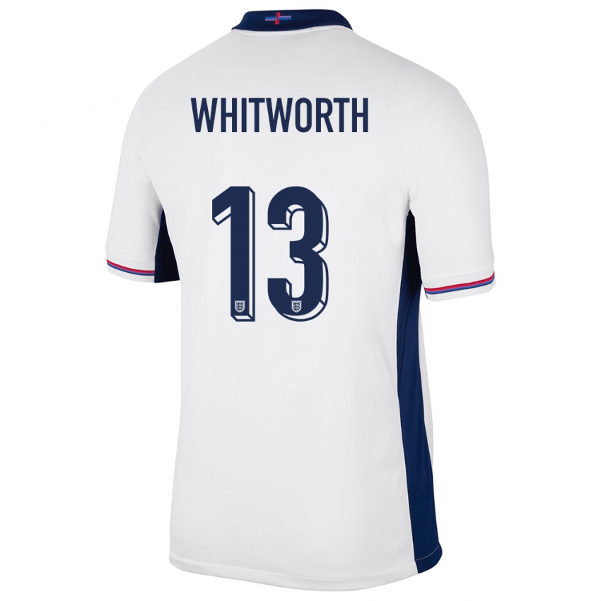 Niño Camiseta Inglaterra Joseph Whitworth #13 Blanco 1ª Equipación 24-26 La Camisa México