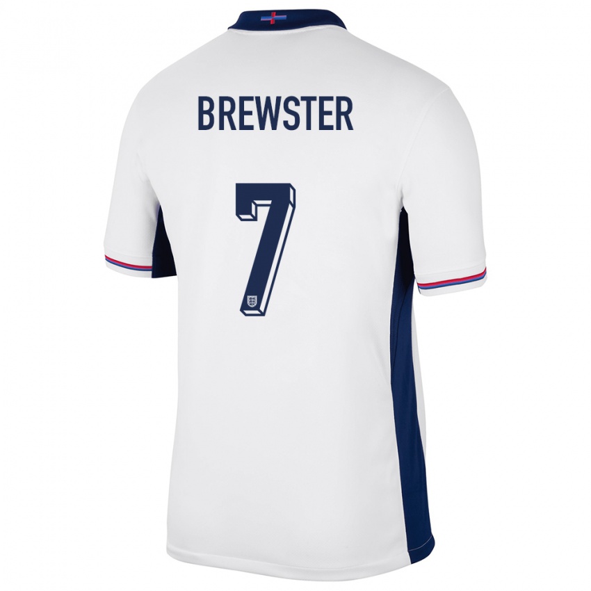 Niño Camiseta Inglaterra Rhian Brewster #7 Blanco 1ª Equipación 24-26 La Camisa México