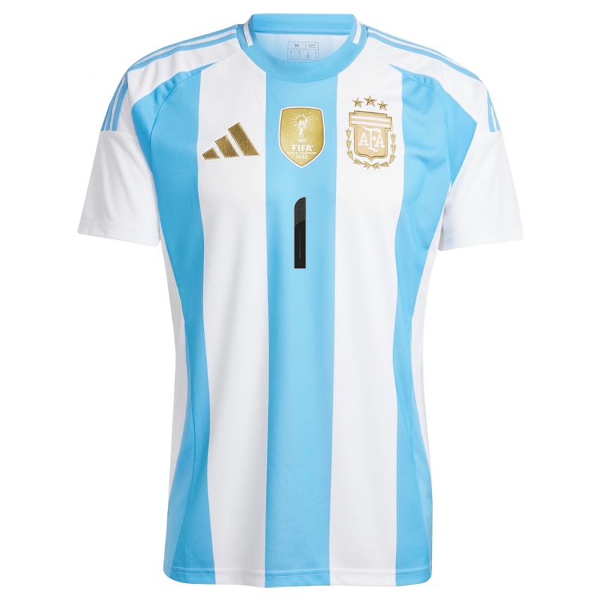 Niño Camiseta Argentina Vanina Correa #1 Blanco Azul 1ª Equipación 24-26 La Camisa México