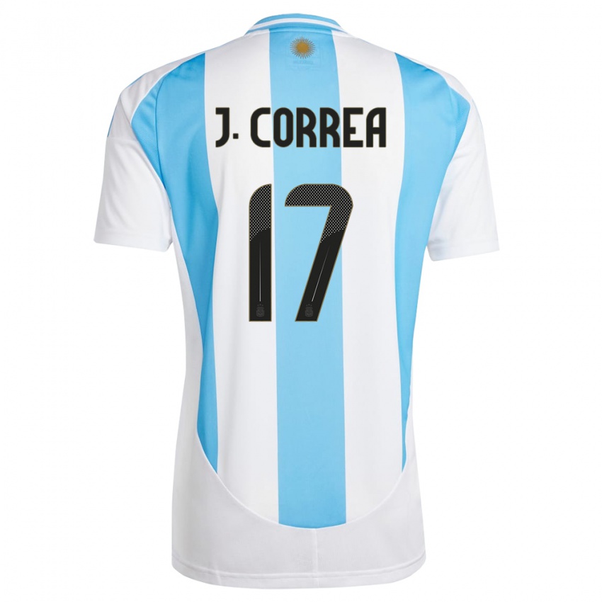 Niño Camiseta Argentina Joaquin Correa #17 Blanco Azul 1ª Equipación 24-26 La Camisa México