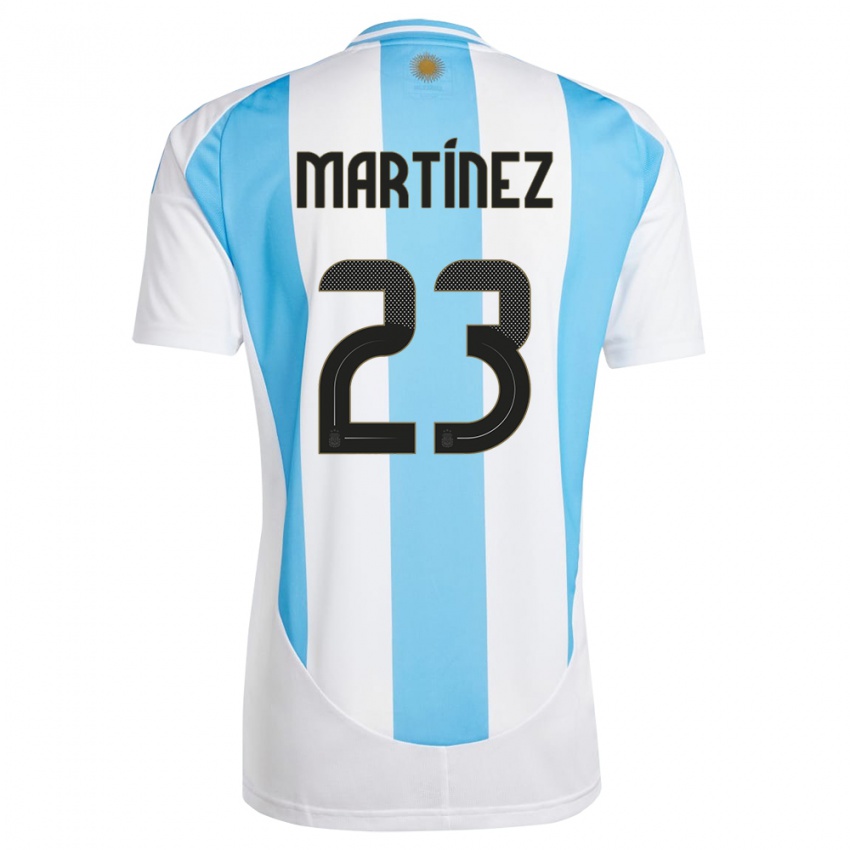 Niño Camiseta Argentina Emiliano Martinez #23 Blanco Azul 1ª Equipación 24-26 La Camisa México