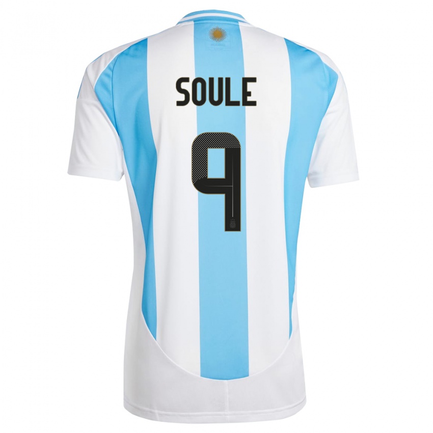 Niño Camiseta Argentina Matias Soule #9 Blanco Azul 1ª Equipación 24-26 La Camisa México