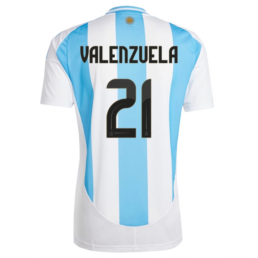 Niño Camiseta Argentina Fernando Valenzuela #21 Blanco Azul 1ª Equipación 24-26 La Camisa México