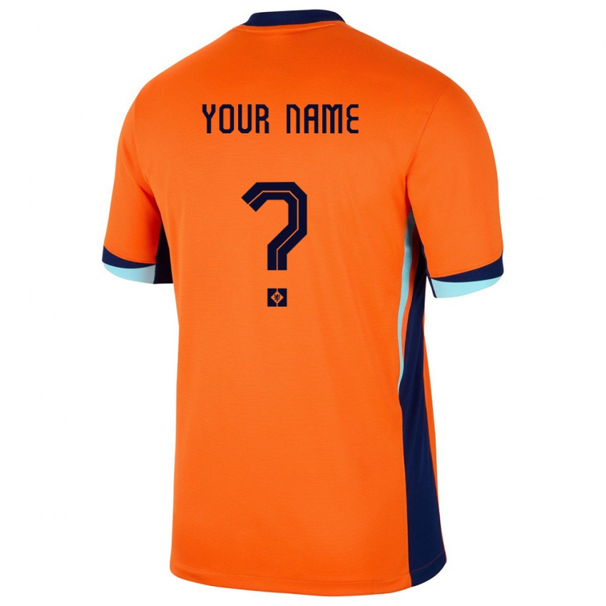 Niño Camiseta Países Bajos Su Nombre #0 Naranja 1ª Equipación 24-26 La Camisa México