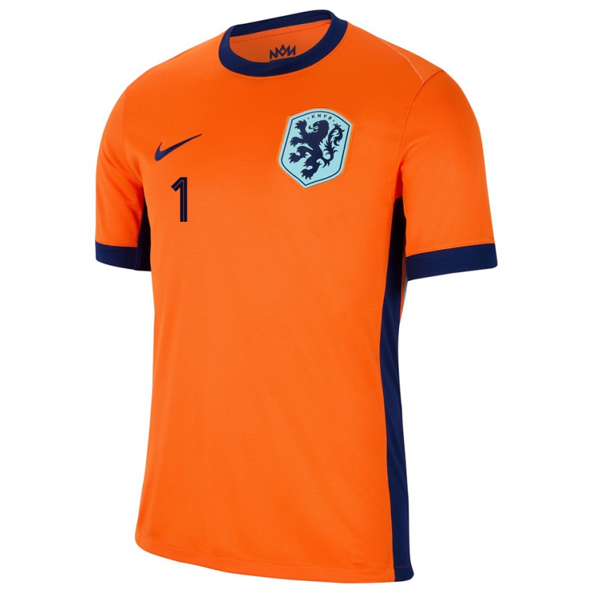 Niño Camiseta Países Bajos Mikki Van Sas #1 Naranja 1ª Equipación 24-26 La Camisa México