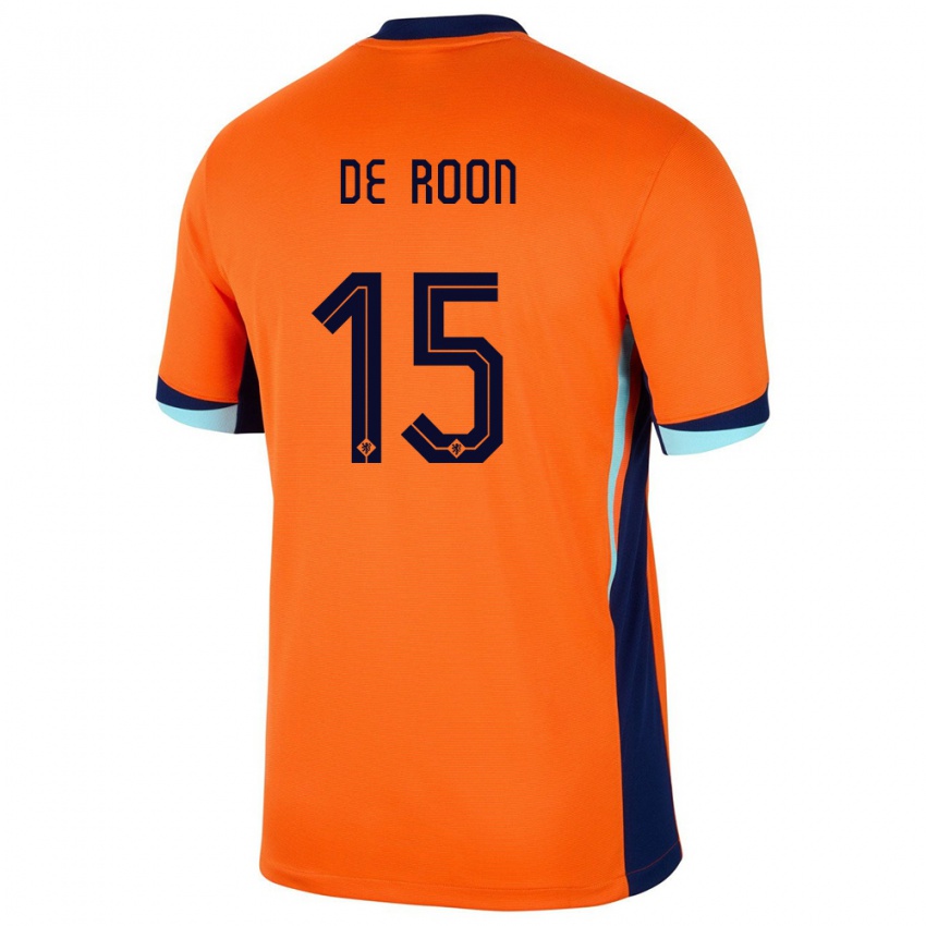 Niño Camiseta Países Bajos Marten De Roon #15 Naranja 1ª Equipación 24-26 La Camisa México