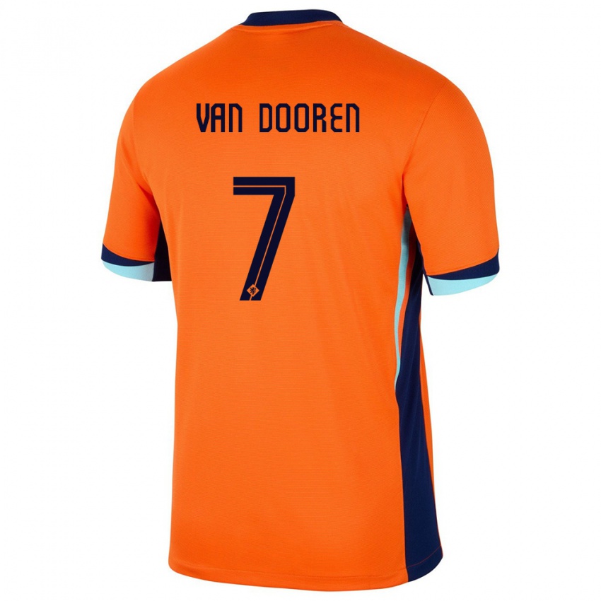 Niño Camiseta Países Bajos Kayleigh Van Dooren #7 Naranja 1ª Equipación 24-26 La Camisa México