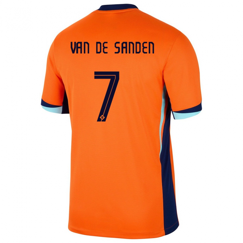 Niño Camiseta Países Bajos Shanice Van De Sanden #7 Naranja 1ª Equipación 24-26 La Camisa México