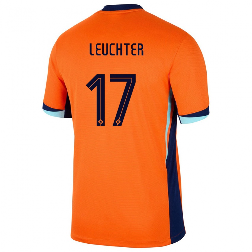 Niño Camiseta Países Bajos Romee Leuchter #17 Naranja 1ª Equipación 24-26 La Camisa México