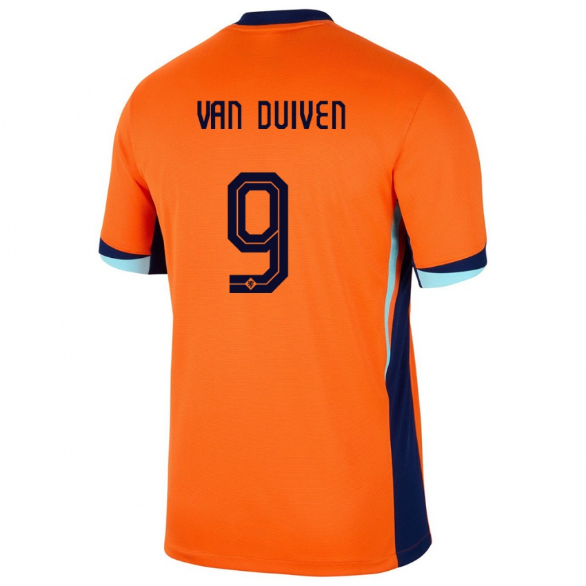 Niño Camiseta Países Bajos Jason Van Duiven #9 Naranja 1ª Equipación 24-26 La Camisa México