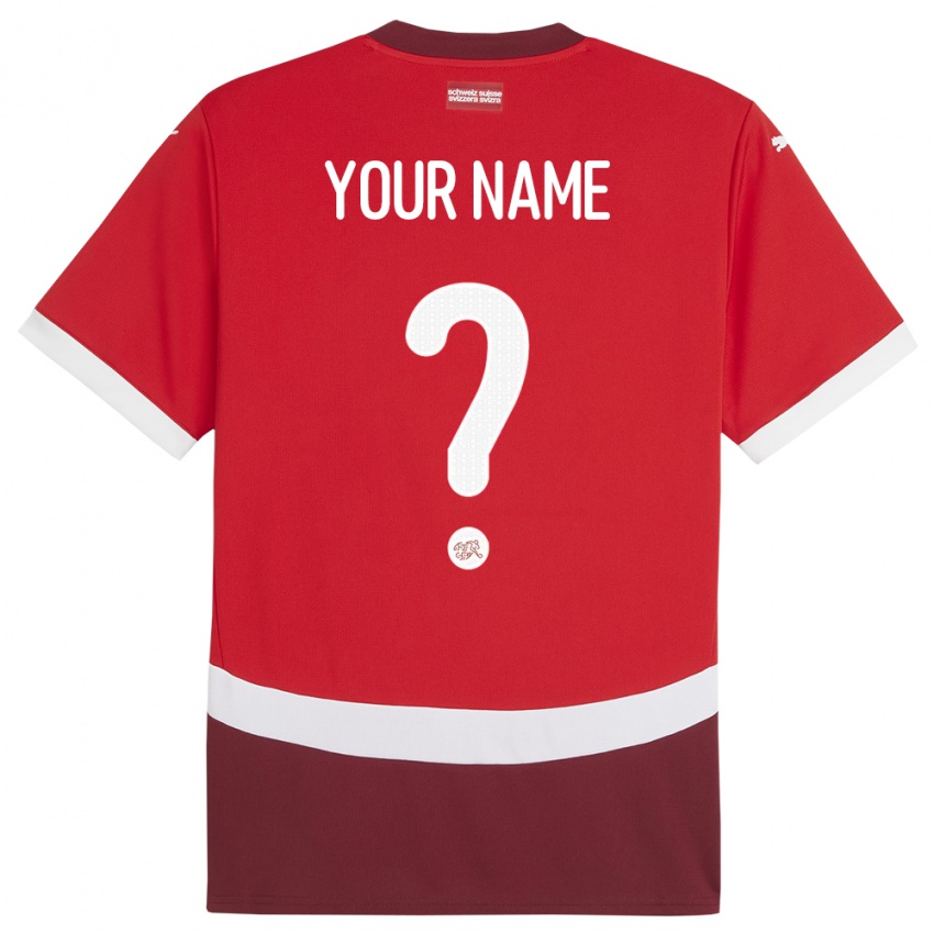 Niño Camiseta Suiza Su Nombre #0 Rojo 1ª Equipación 24-26 La Camisa México