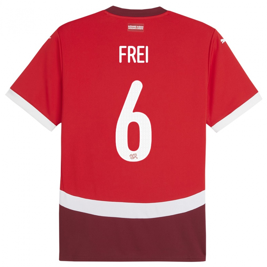 Niño Camiseta Suiza Fabian Frei #6 Rojo 1ª Equipación 24-26 La Camisa México