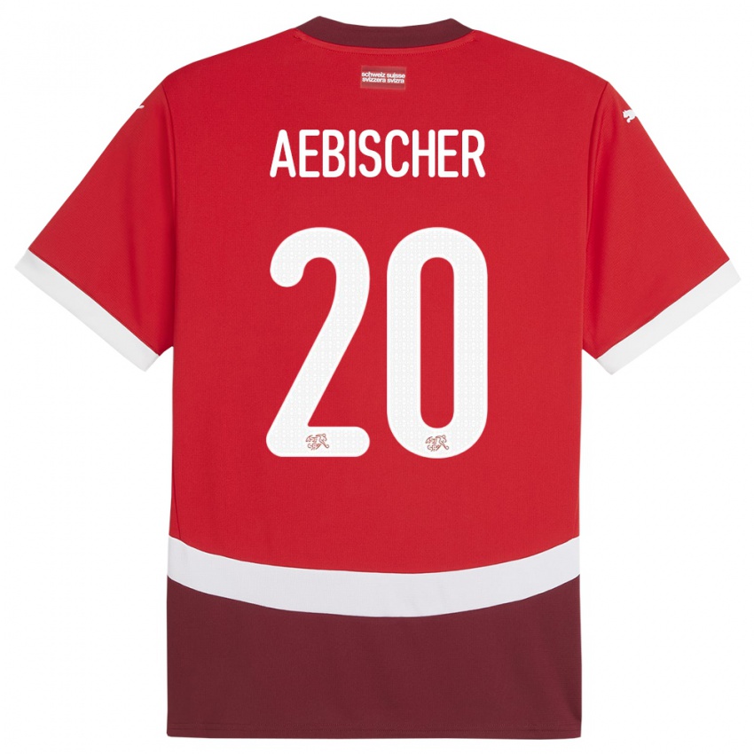 Niño Camiseta Suiza Michel Aebischer #20 Rojo 1ª Equipación 24-26 La Camisa México