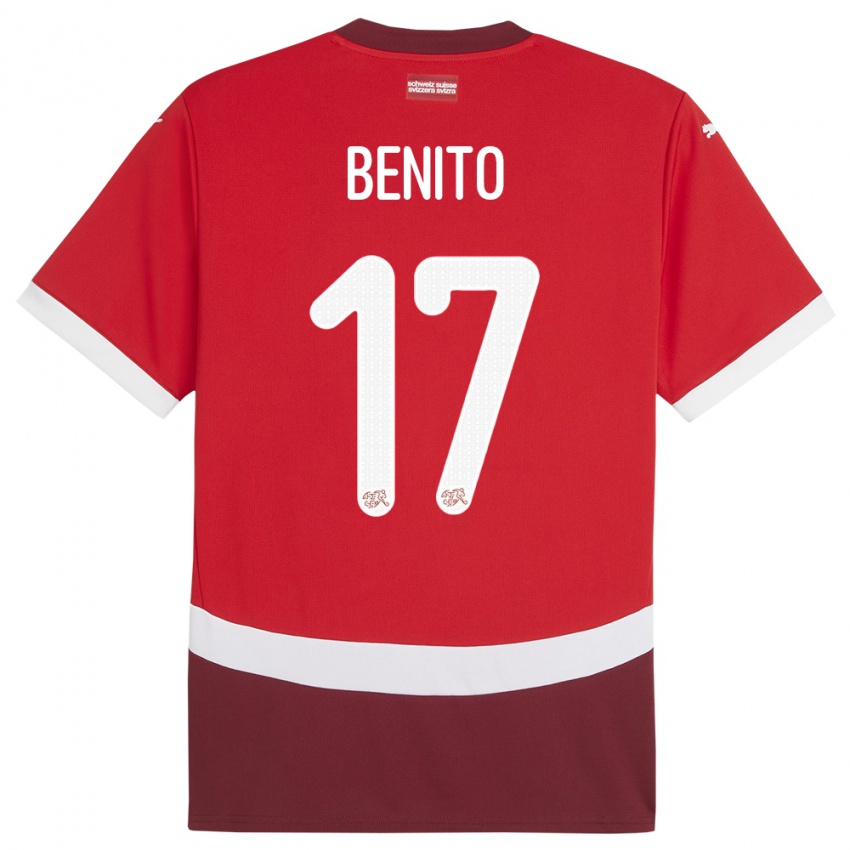 Niño Camiseta Suiza Loris Benito #17 Rojo 1ª Equipación 24-26 La Camisa México