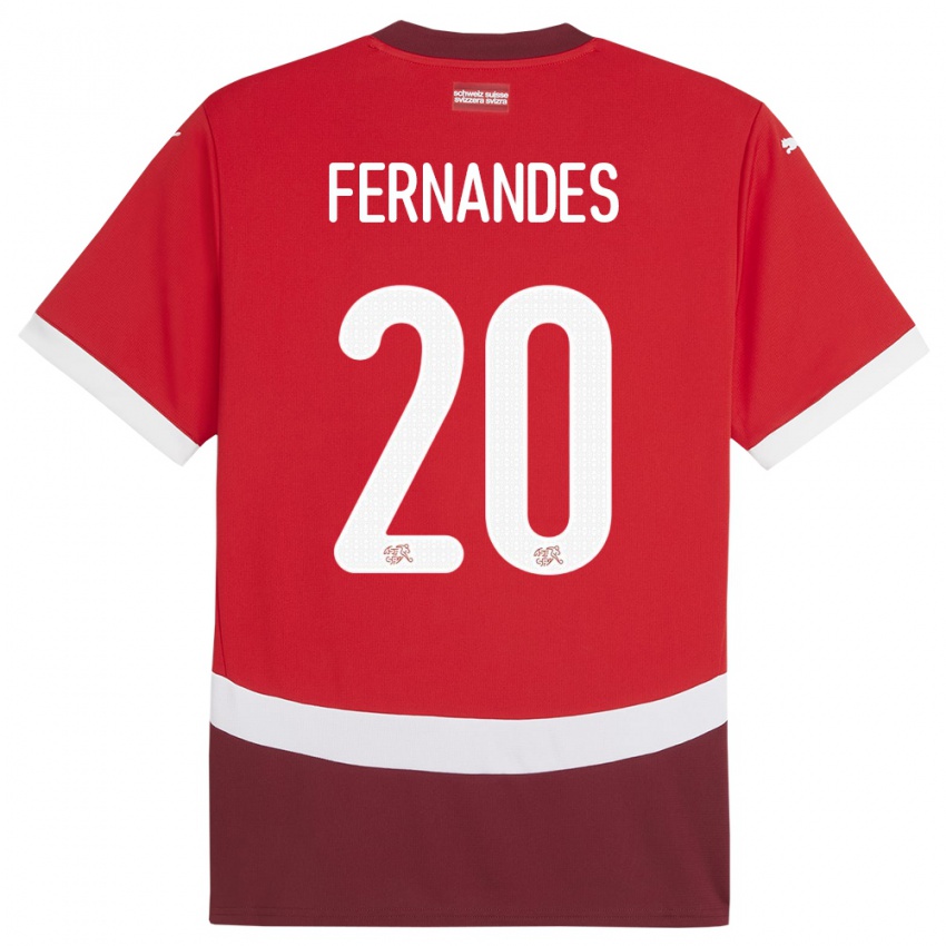Niño Camiseta Suiza Edimilson Fernandes #20 Rojo 1ª Equipación 24-26 La Camisa México