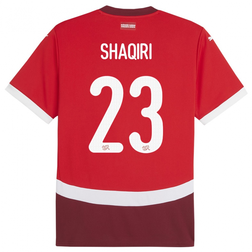 Niño Camiseta Suiza Xherdan Shaqiri #23 Rojo 1ª Equipación 24-26 La Camisa México